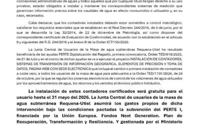 Carta cambio de contadores